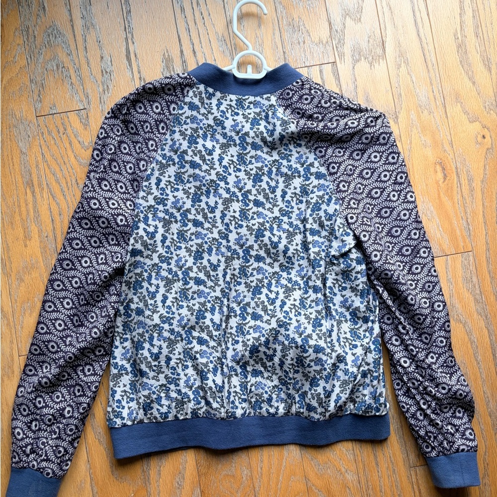 Free People Mixed Pattern Bomber Jacket - image 5